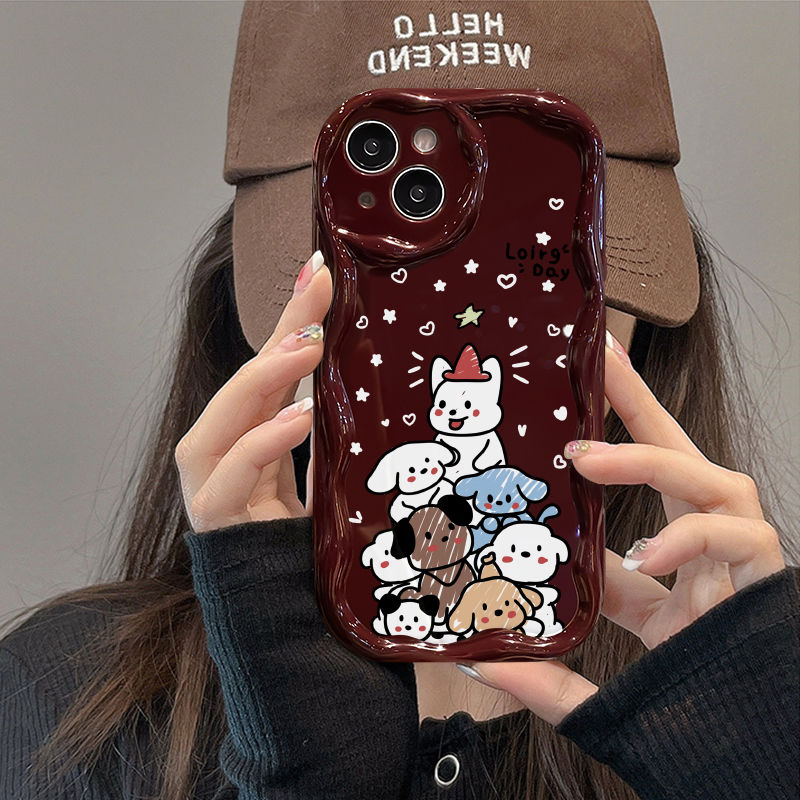 堆堆狗狗适用华为oppo小米vivo荣耀苹果15手机壳iPhone14可爱11软