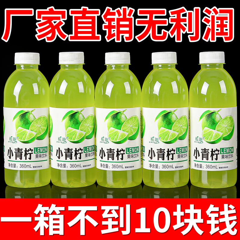 高颜值小青柠果汁饮料小瓶装360mlx6/24瓶一整箱果味饮品批发特价