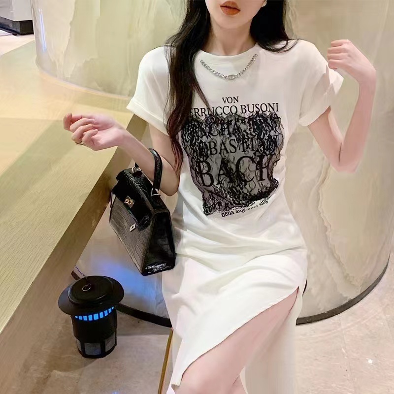 简爱女装 开叉连衣裙 6027