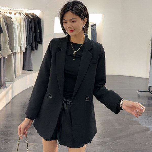 简爱女装 韩版小西装时尚百搭设计感英伦外套 8057-1