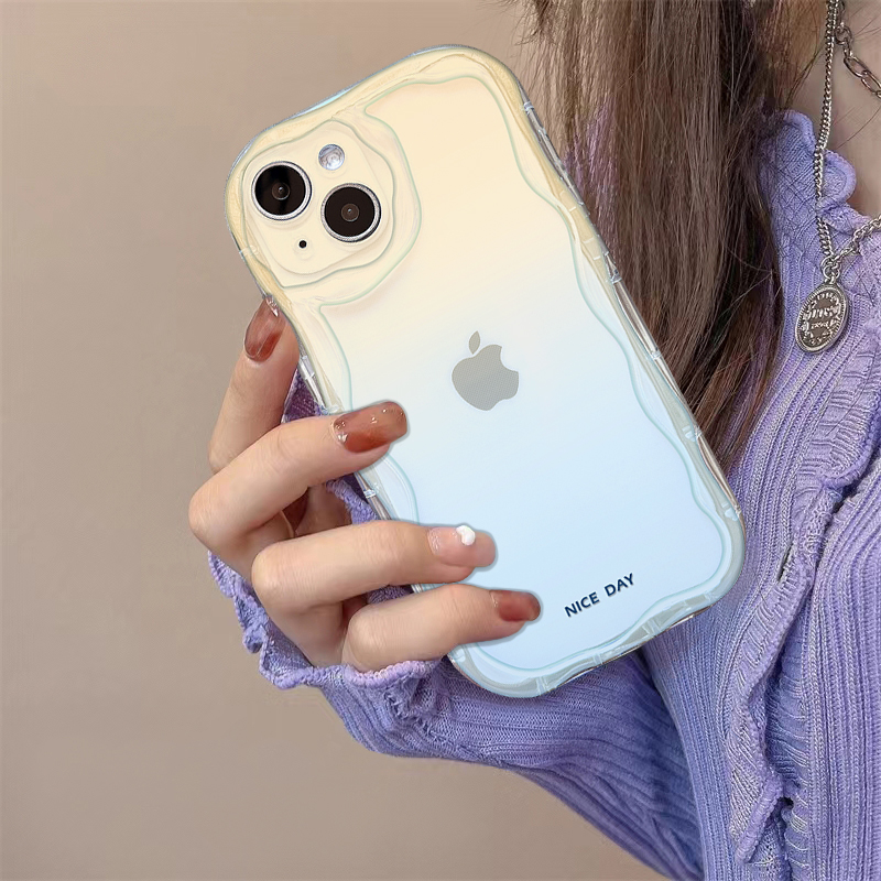 ins风渐变苹果13手机壳简约适用iPhone14ProMax/12/11高级保护套