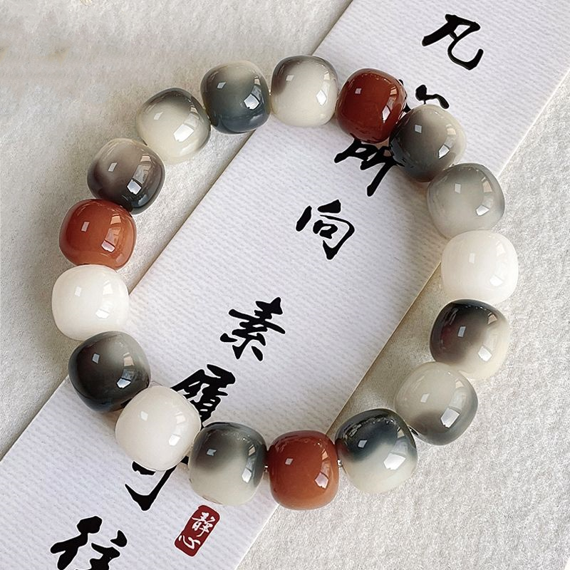 原生态菩提手串国风红颜醉天然菩提子绕指柔盘玩文玩佛珠男女手串