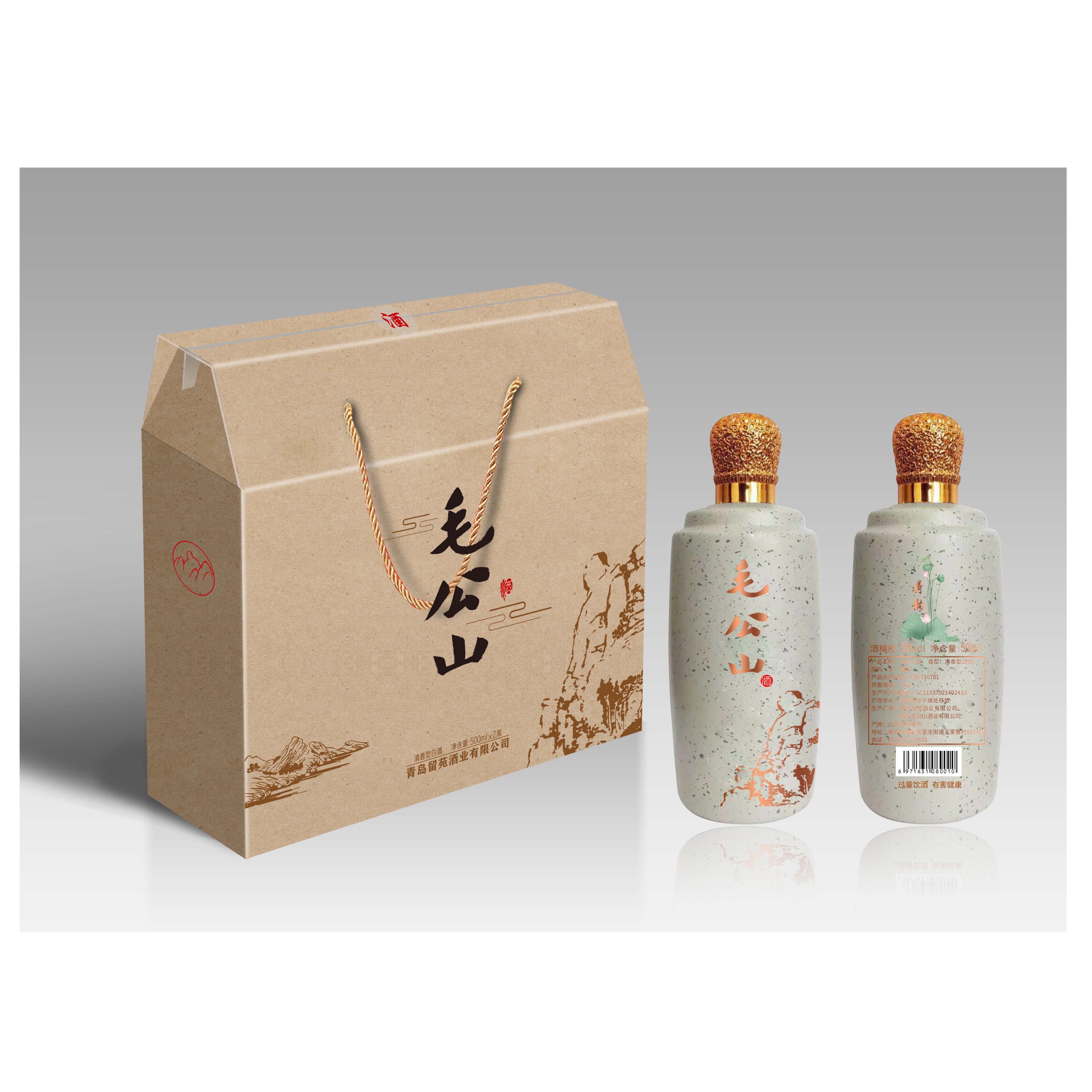 敦厚【春节期间不发货】毛公山荷韵单瓶无包装清香型白酒53度500