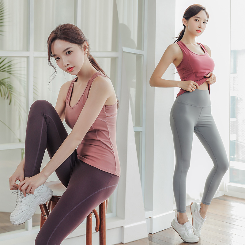 lulu同款显瘦网纱背心高弹锦纶女款显瘦瑜伽服带胸垫吸湿排汗健身