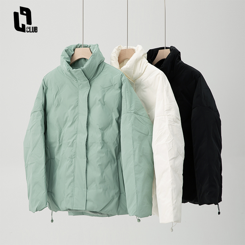 潮流百搭基础款宽松白鸭绒短款羽绒服