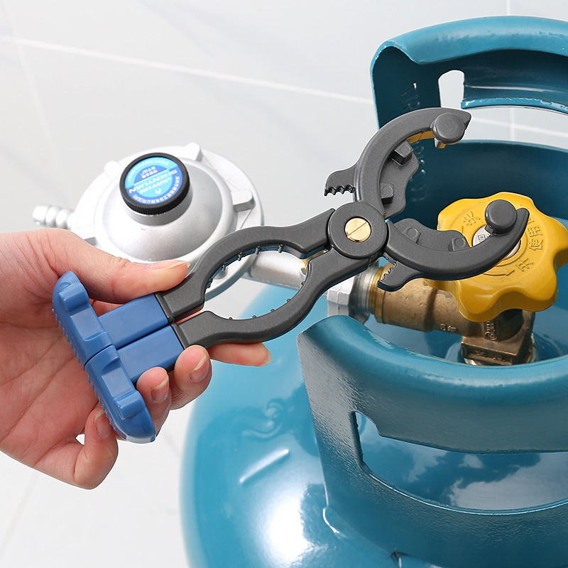 多功能煤气罐减压阀门扳手防滑拧气瓶开关装分支器拆卸省力夹钳