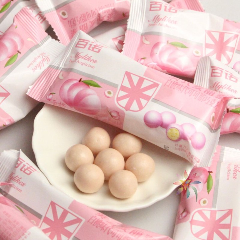 百诺白桃味麦丽素巧克力豆网红高颜值怀旧小零食休闲/0lb蔬菜组合