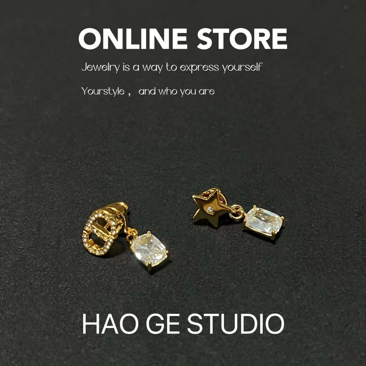铜合金耳饰 6477=时尚百搭气质耳钉