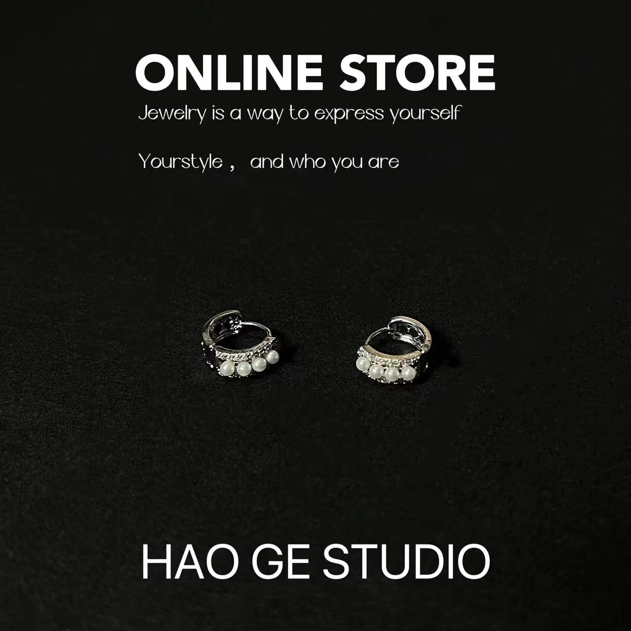 铜合金耳饰 6641百搭复古法式耳钉