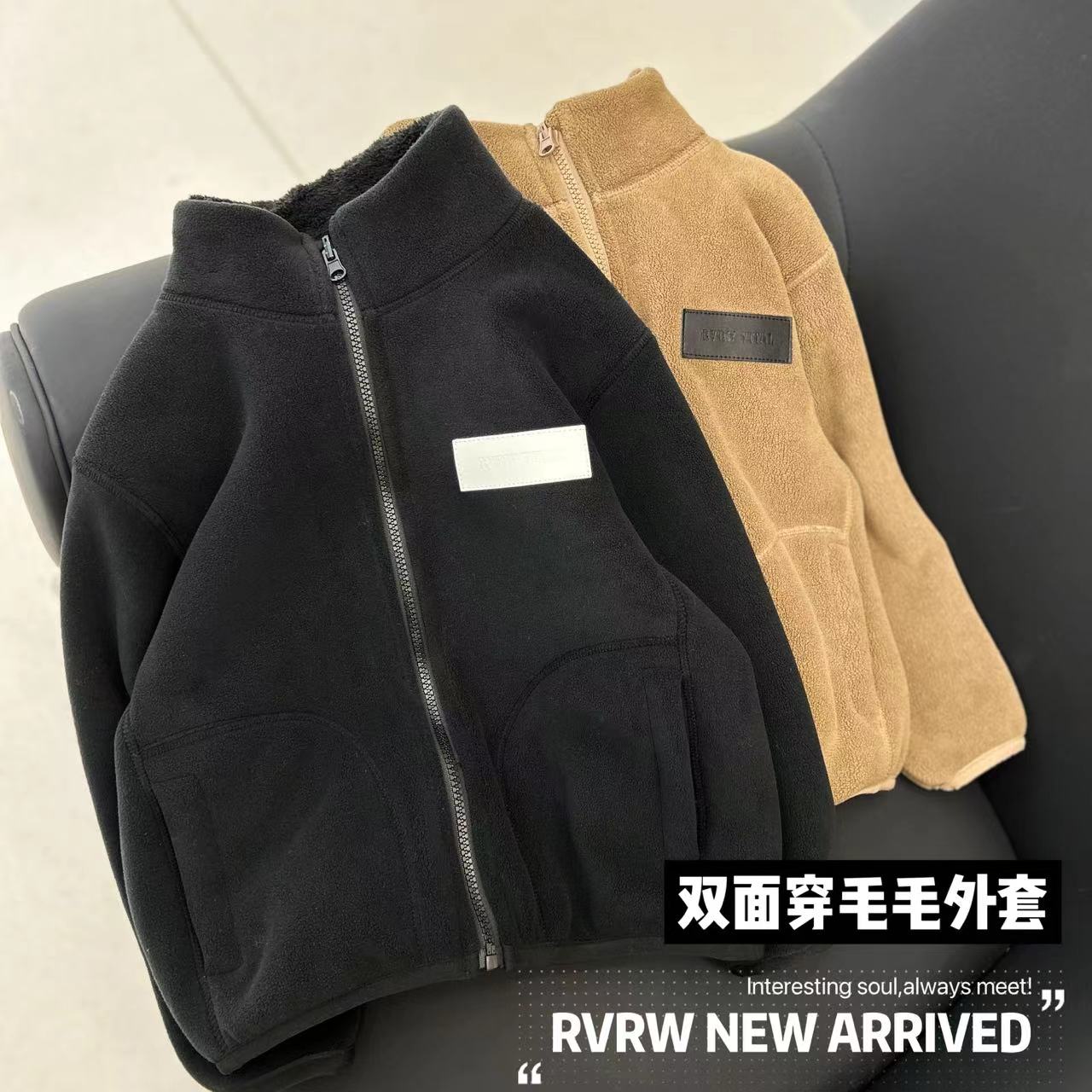 若大王潮酷简约贴标双面穿毛毛休闲冬季童装外套 DY-JT123