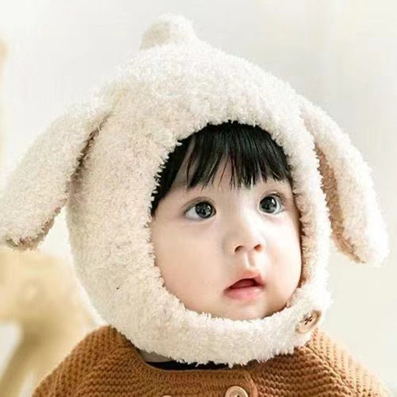 婴儿帽子秋冬季婴幼儿宝宝网红男女童护耳可爱超萌保暖帽加棉加厚