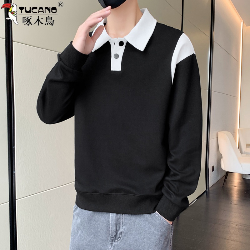 卫衣男士春秋季2023新款潮牌立领上衣服潮流套头宽松长袖T恤男装