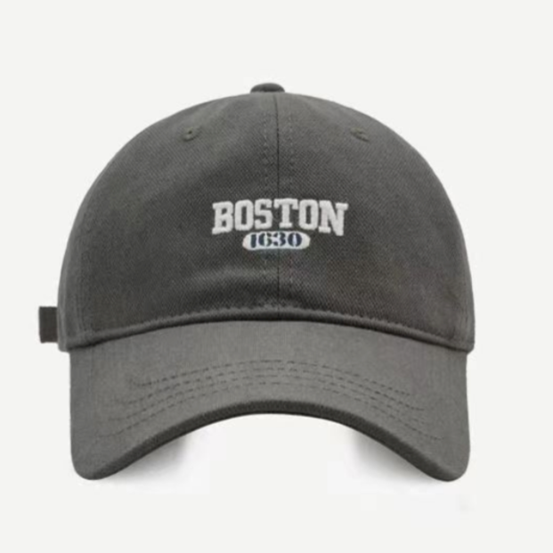 BOSTON棒球帽刺绣男女显脸小鸭舌帽加宽棒球帽时尚休闲百搭大头围