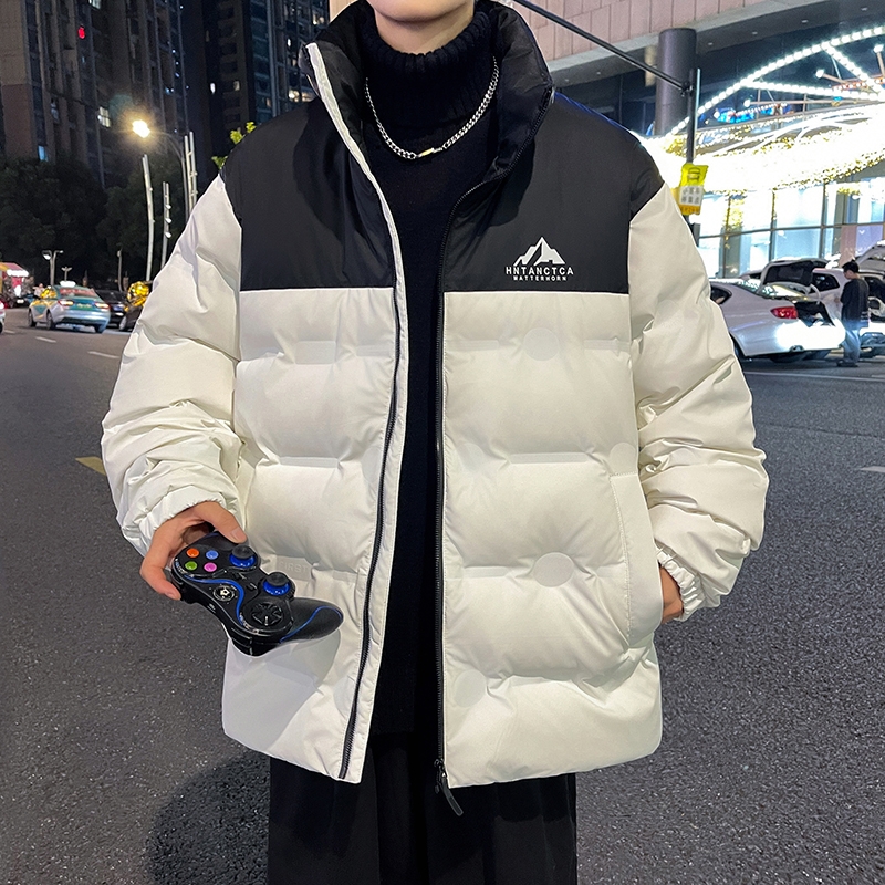 羽绒服男2023冬季新款加厚保暖羽绒衣白鸭绒潮牌宽松学生立领外套