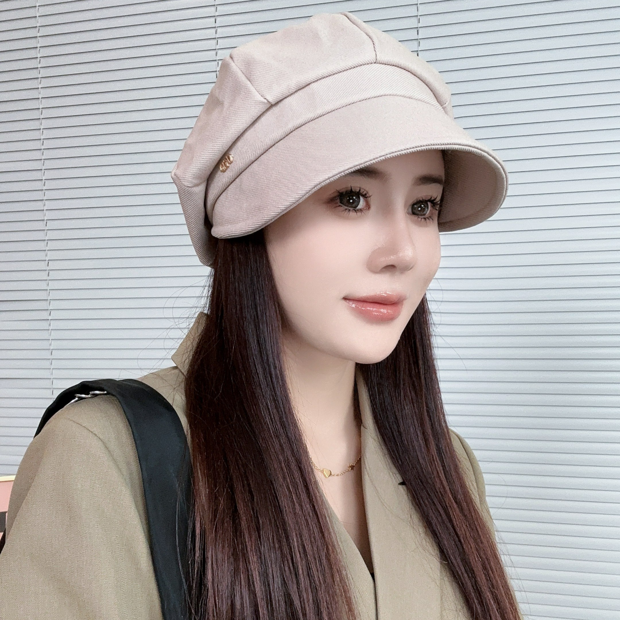 韩版复古文艺毛呢八角帽子女秋冬英伦百搭报童帽纯色画家帽潮 B-5