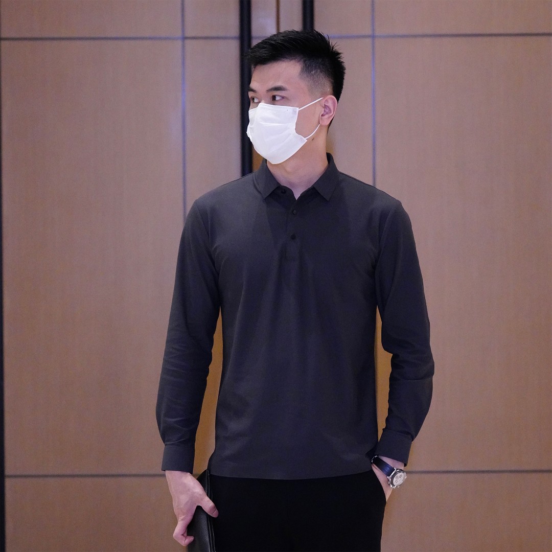 【恒贝】男士新款秋冬长袖POLO衫商务休闲百搭翻领打底衬衫上衣简约