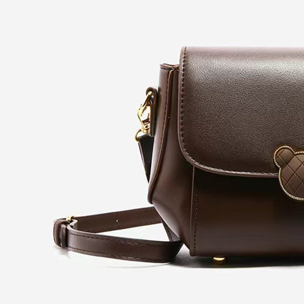 百搭潮流简约时尚咖色小包包经典新款单肩斜挎包1050