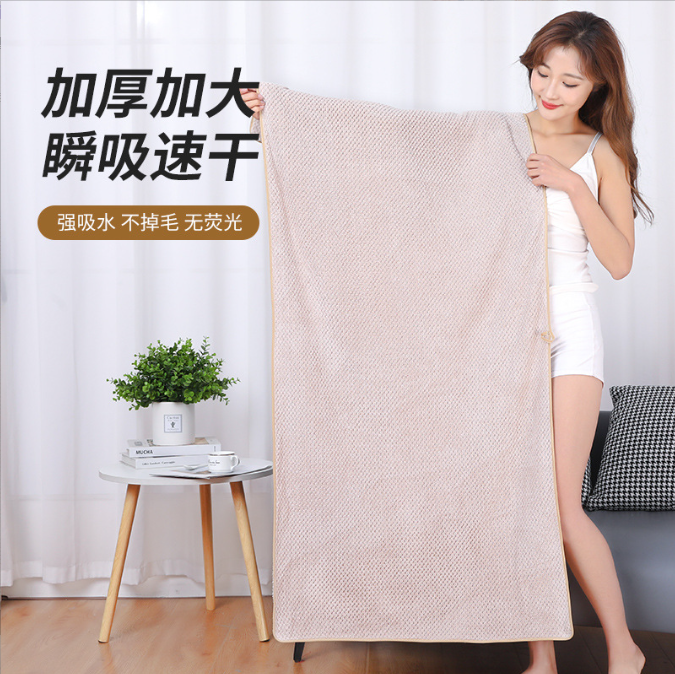 浴巾吸水速干大人男女家用情侣游泳洗澡不掉毛可穿可裹大号毛巾