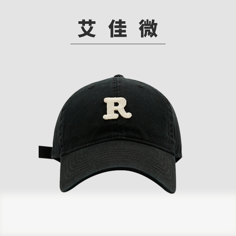 百搭运动帽子字母鸭舌帽女宽帽檐夏季大脸大头适合深顶帽子鸭舌帽