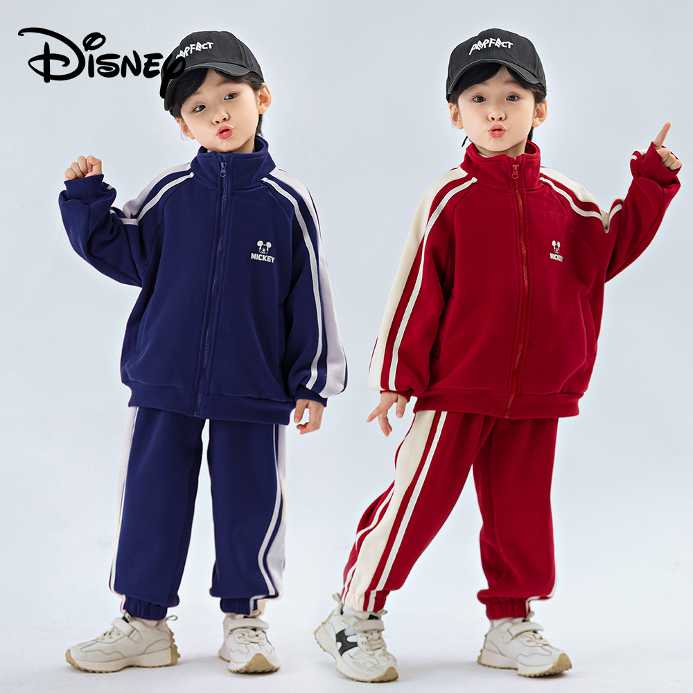 现货Disney儿童休闲运动秋冬新款加绒外套两件套XBE2SZ6575 YJ