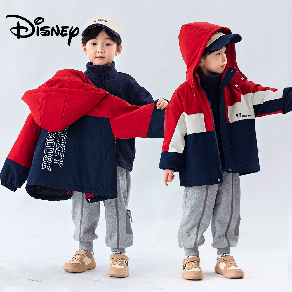 Disney儿童秋冬新款潮流百搭连帽洋气儿童时髦两件套XBE3SZ727
