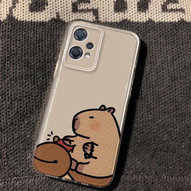 oppok10x网红卡皮巴拉创意透明不发黄手机壳太空全包软硅胶保护套