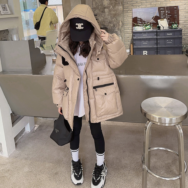 女童冬装棉服2023爆款洋气儿童中长款12-15岁中大童加厚保暖棉衣