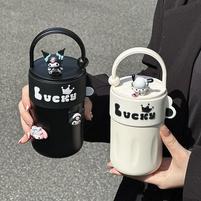 高颜值保温杯女生小巧便捷保冷简约韩式咖啡杯2023新款随行杯学生