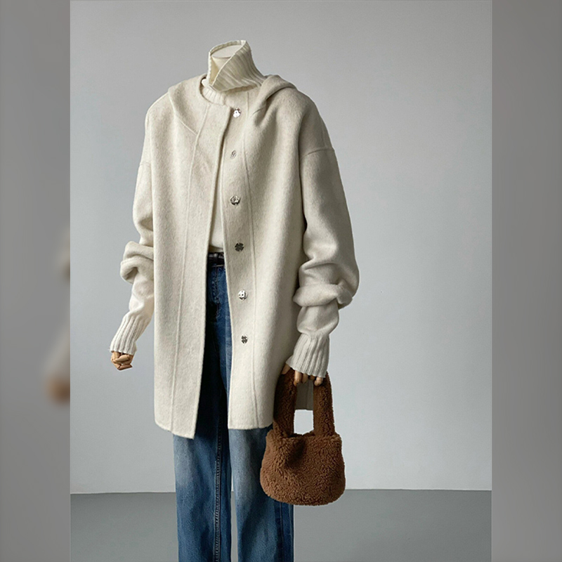 宽松高端小香风温柔风外套女冬季2024气质高级感轻奢双面毛呢大衣