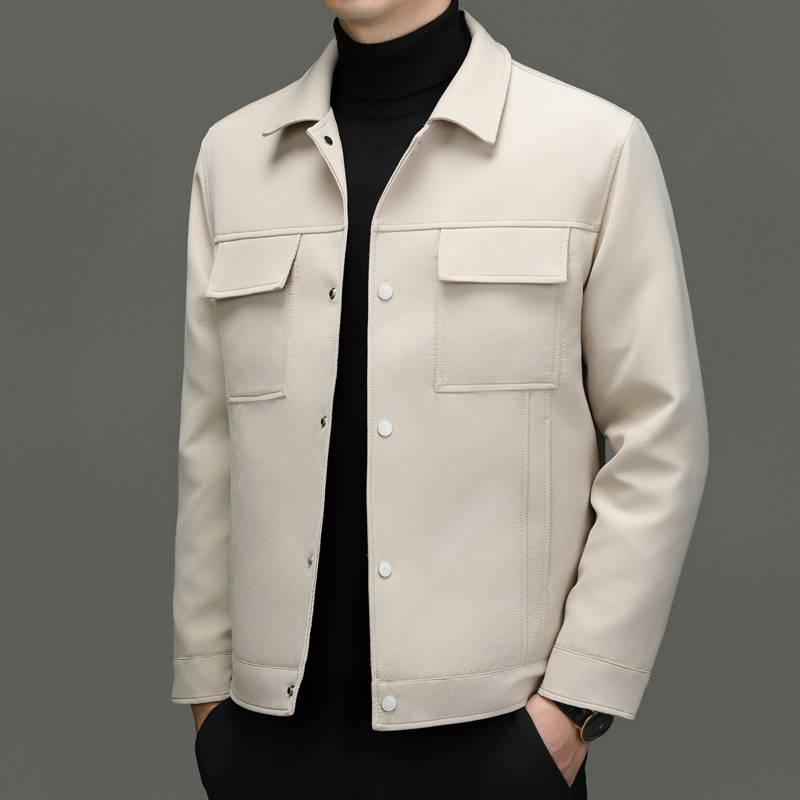 皮尔卡丹商务休闲鸭绒服2023冬季新款白鸭绒外套时尚轻盈羽绒服男