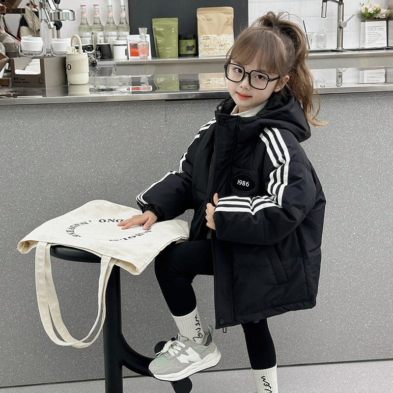 女童棉服冬装2023新款洋气男女中大童冬季加厚保暖棉衣保暖外套潮