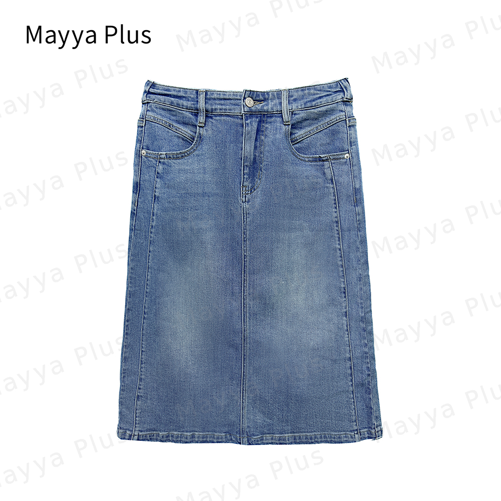【花漾牛仔】Mayya Plus原创显瘦气质休闲牛仔裙麦芽半裙32326950