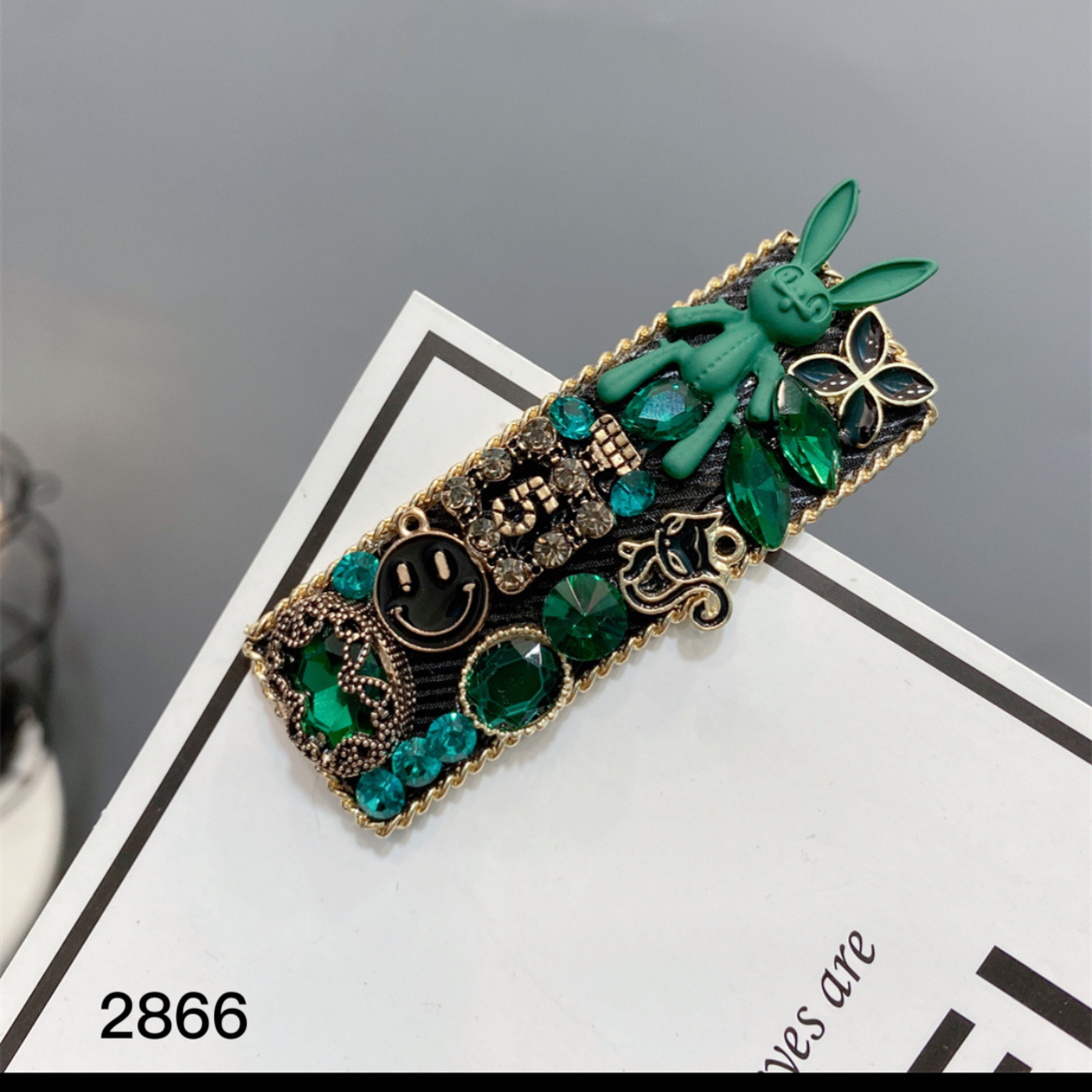 2866-兔子简约侧边夹时尚刘海发夹