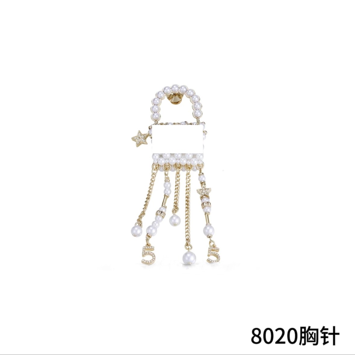 铜合金胸针 8020-时尚精致轻奢简约复古胸针镶嵌