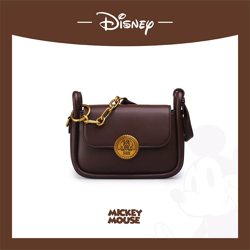Disney/迪士尼米妮秋冬美拉德布朗尼蛋糕单肩斜挎女包