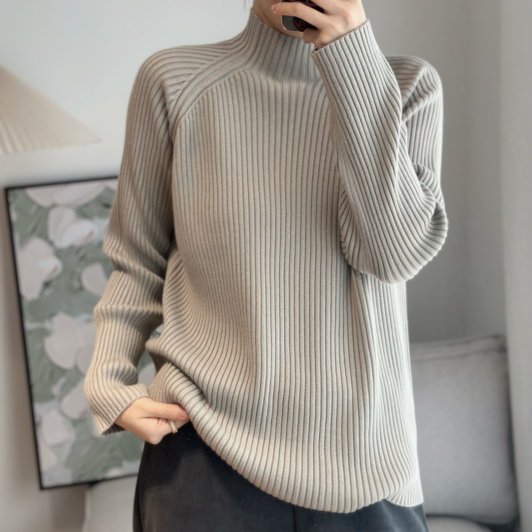 【现货】小立领12色加厚半高领毛衣针织衫韩版时尚百搭秋冬款优1
