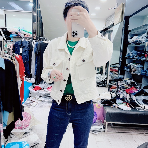 韩版牛仔帅气百搭奶油黄牛仔外套777款