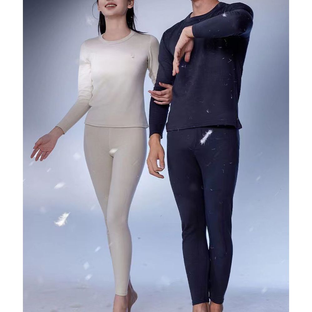 X8088【黑金轻羽衣】女士亲肤羽 绒蚕丝多色隐形百搭保暖套装3D