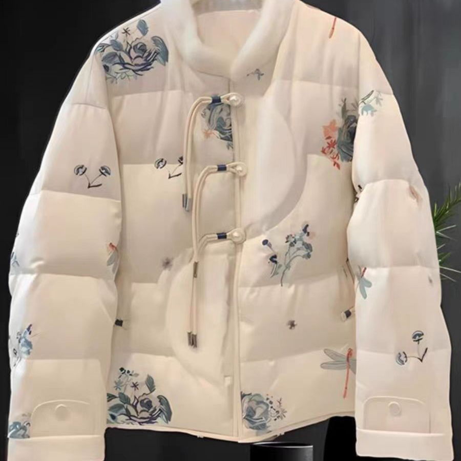 BELL NANA 国风盘扣毛毛领羽绒服