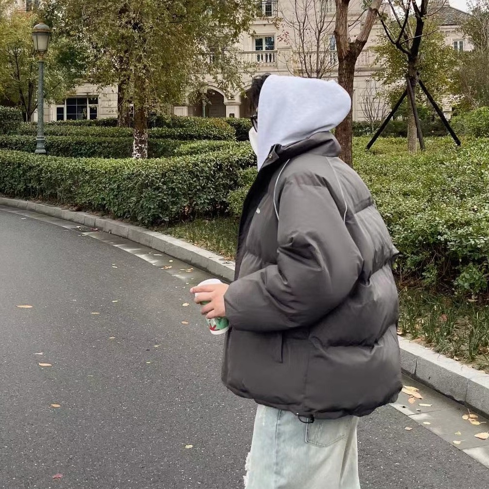 【大重码】冬上新 情侣款反光条显瘦插肩袖加厚保暖棉服男士外套