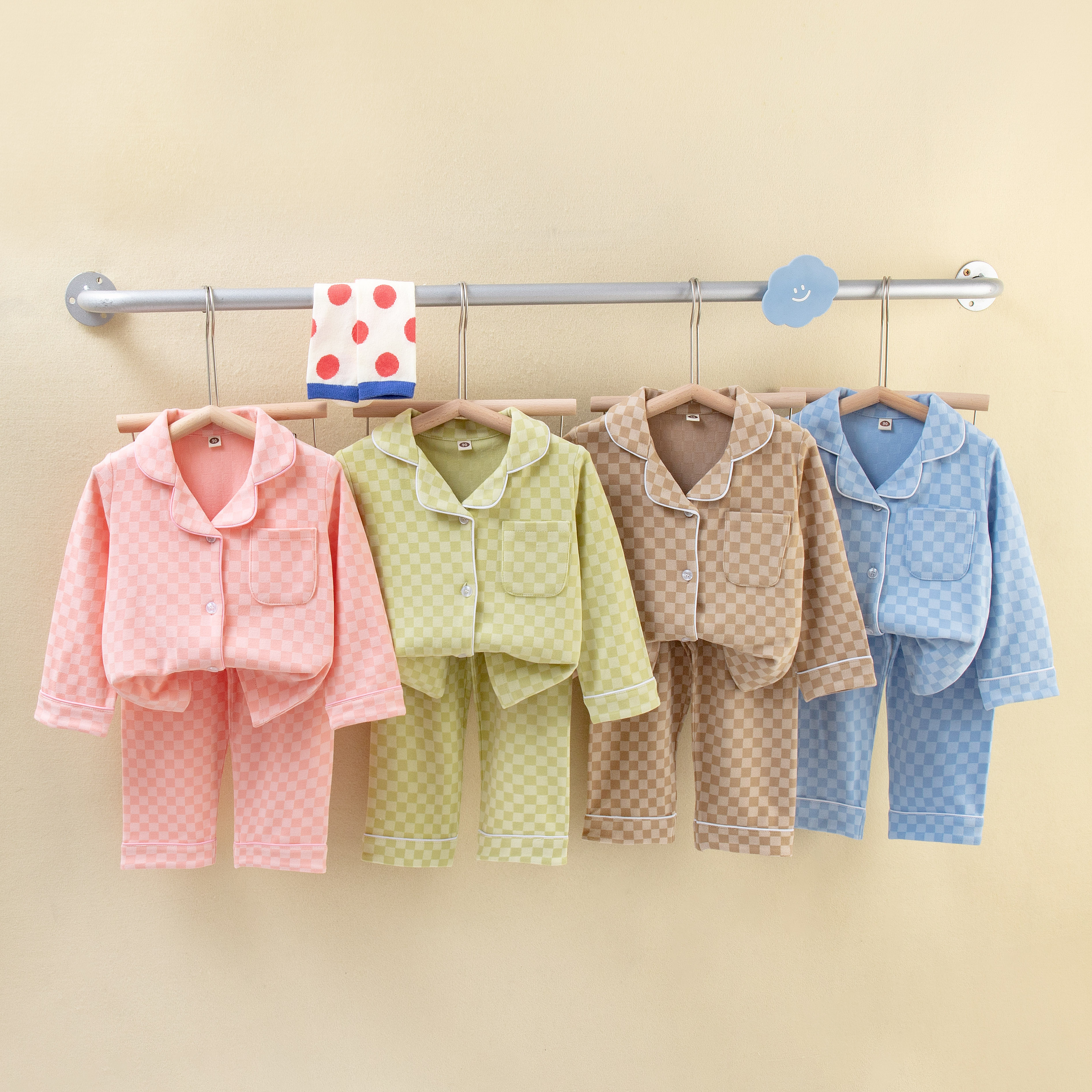 女童德芙格长袖长裤家居服套装 Q0016