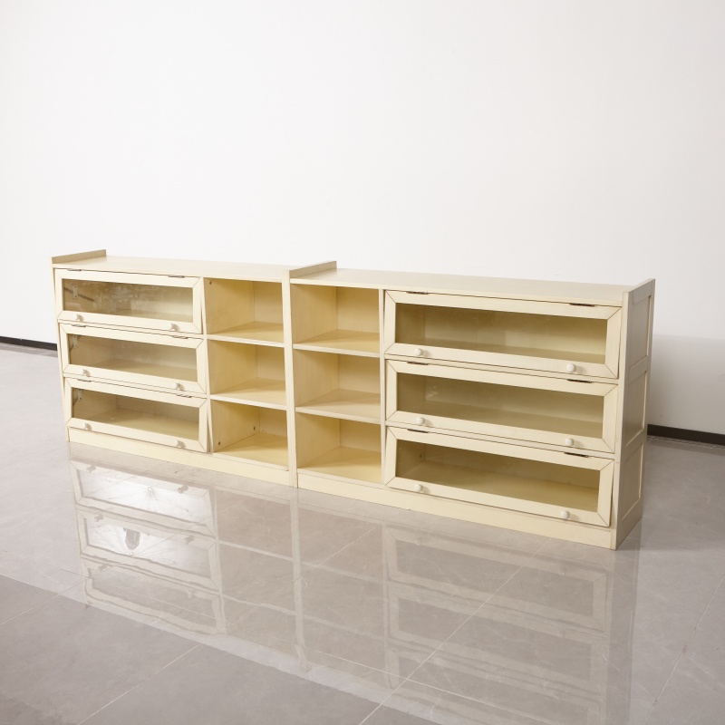 D4035餐边柜2700*350*900落地简约格子办公简易防尘抽屉式木质