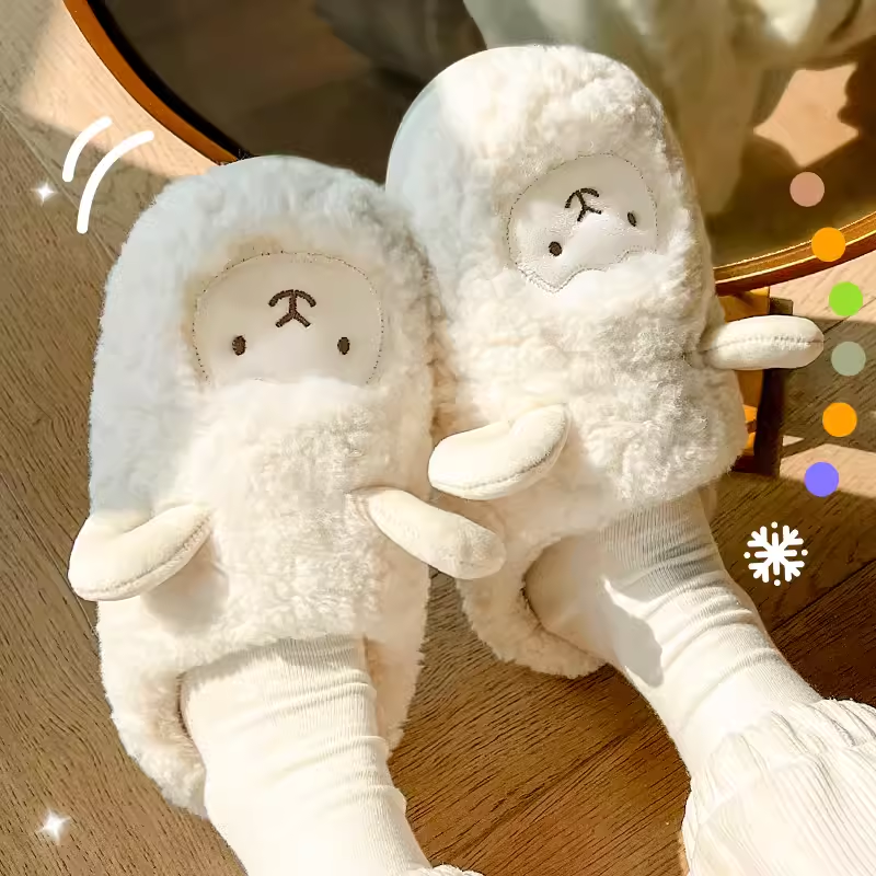 棉拖鞋女士冬季2023新款室内家居可爱家用毛毛绒拖鞋女款外穿冬天