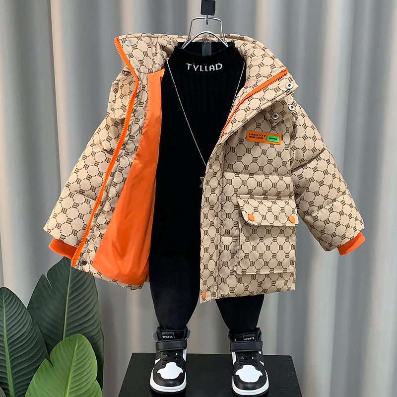 男童棉服2024新款洋气宝宝男孩儿童冬装中小童加厚棉衣棉袄外套潮