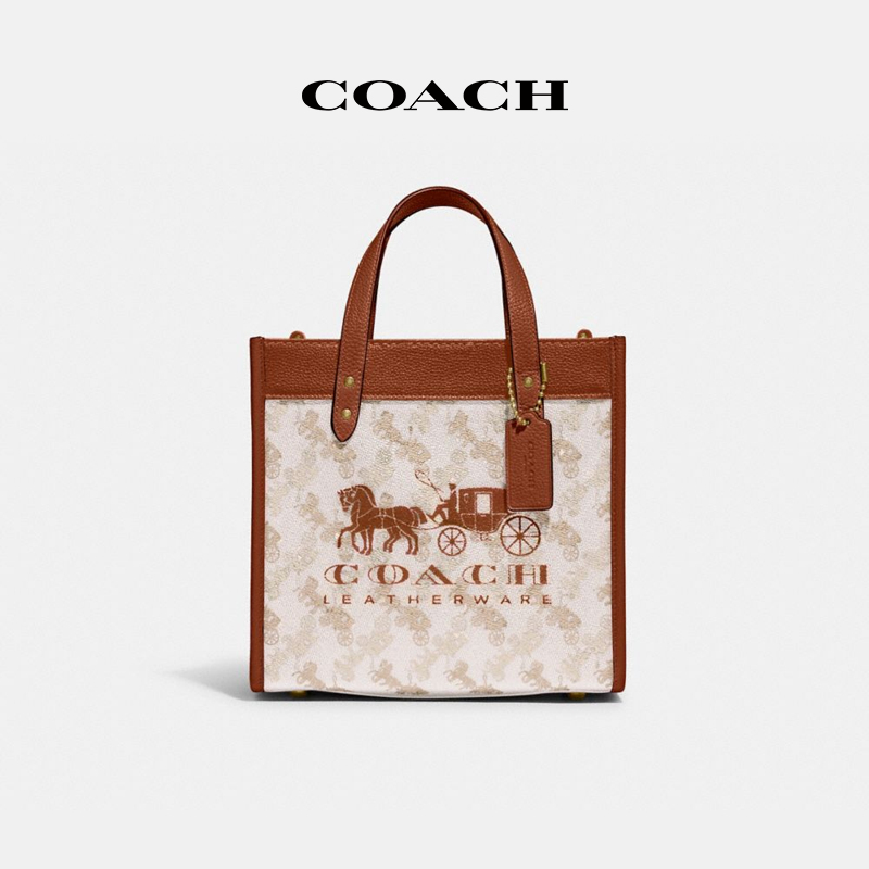 【沈涛专享】COACH/蔻驰 女士经典马车图案FIELD 22号托特包