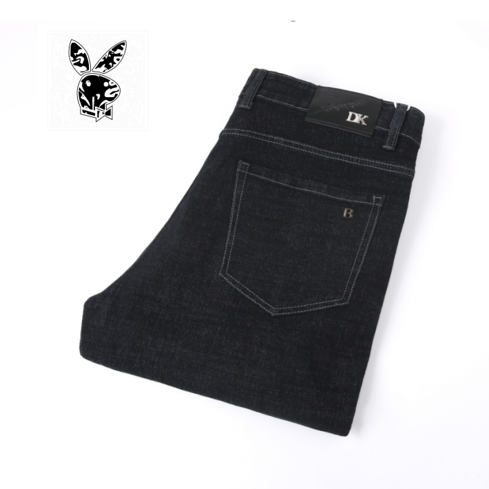 PLAYYOUNG秋冬新品牛仔裤男士厚款宽松直筒百搭商务休闲高腰休闲