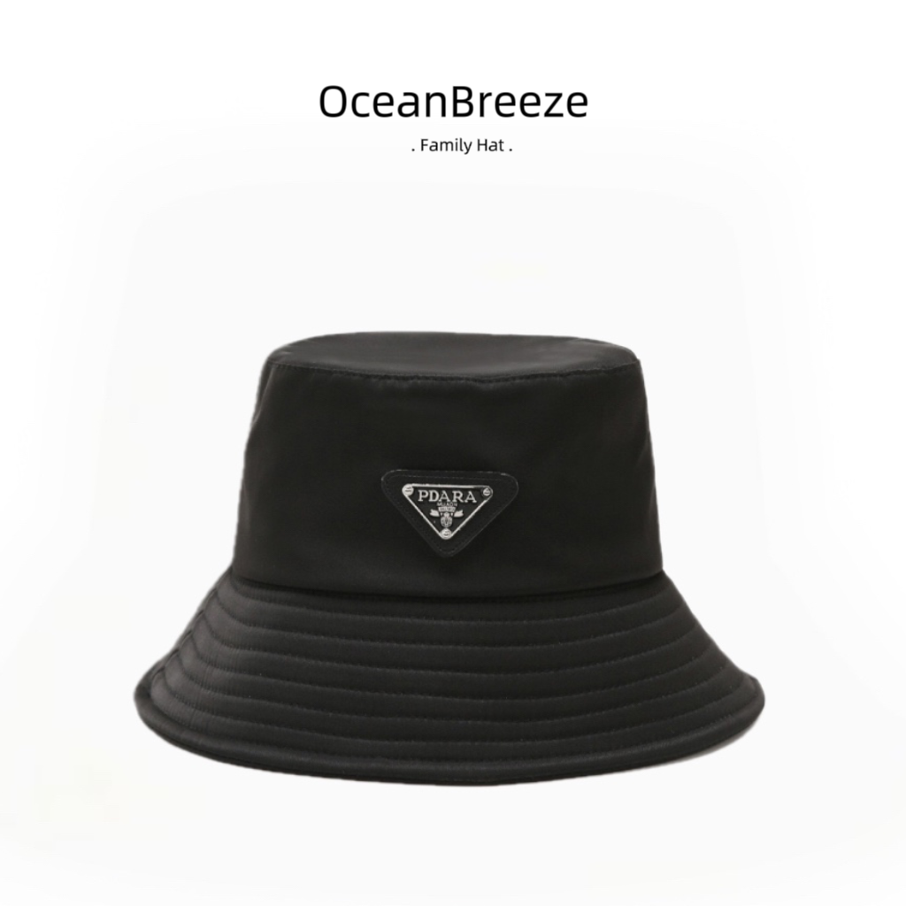 O&B黑色渔夫帽时尚日系潮流情侣遮阳水桶帽遮脸百搭素颜网红盆帽