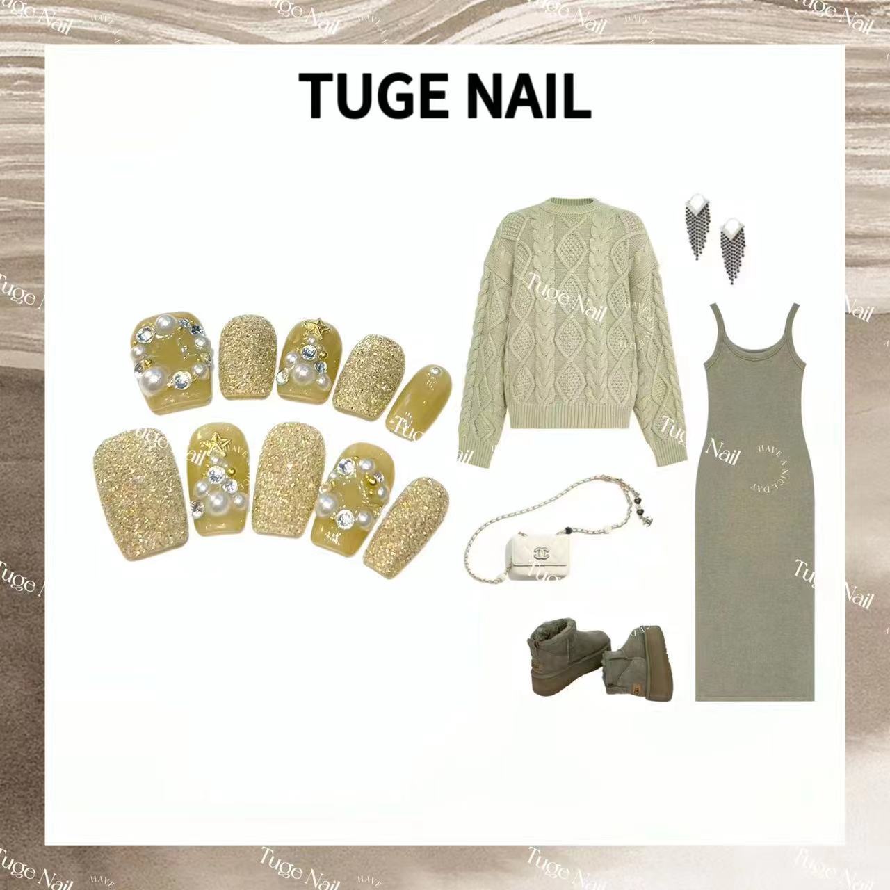 TugeNail “圣诞限定”（施华洛）高级复古极简小众设计师美甲TGS2301