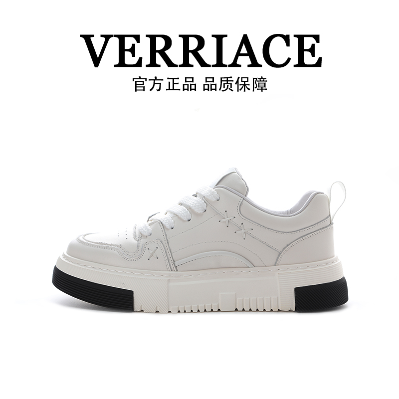 Verriace/梵沙琪新款休闲鞋皮时尚男鞋秋季百搭潮流圆头男士潮鞋