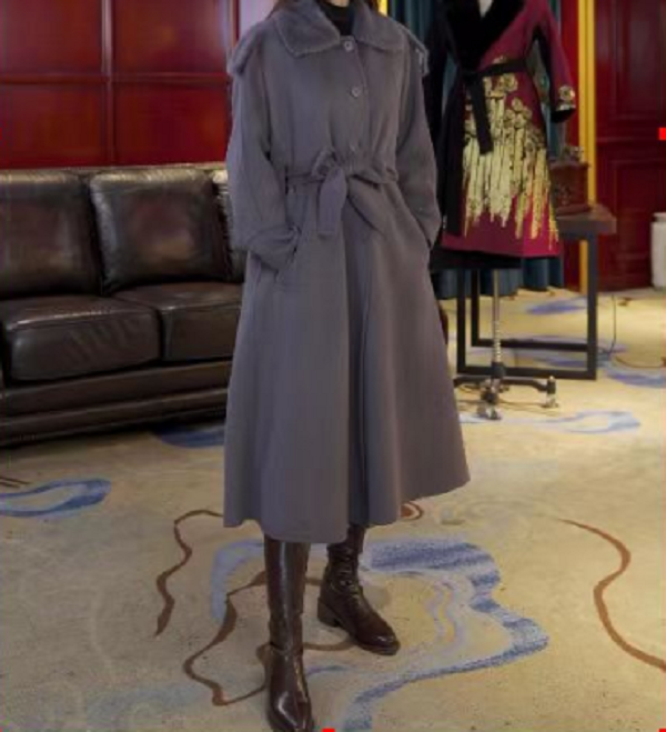 【雨婷粉丝专属】女装大衣  气质中长款 311-12